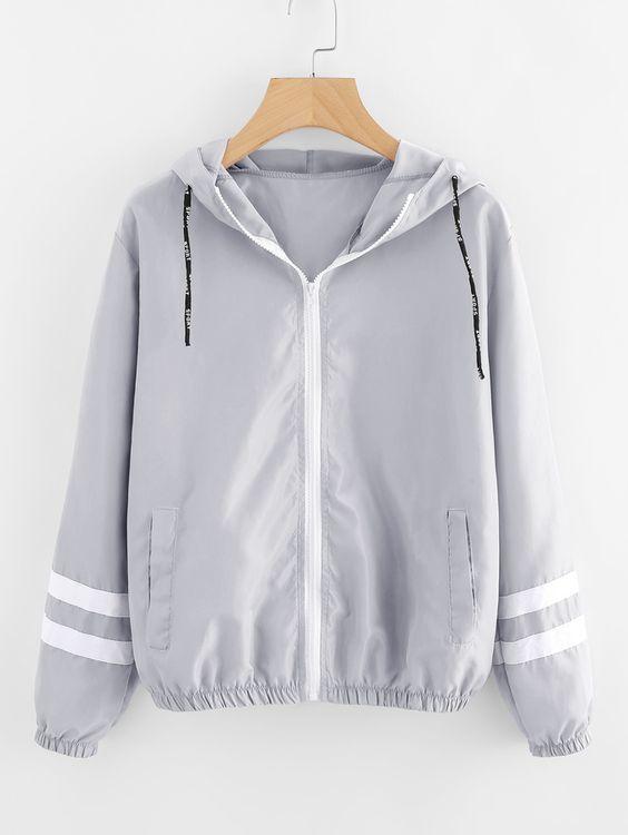 Amazing Grey Look Zip Style Jacket – Metamersh