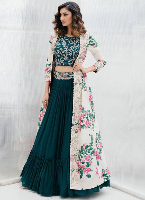 Skirt with Blouse and Jacket – Ariha Jaipur