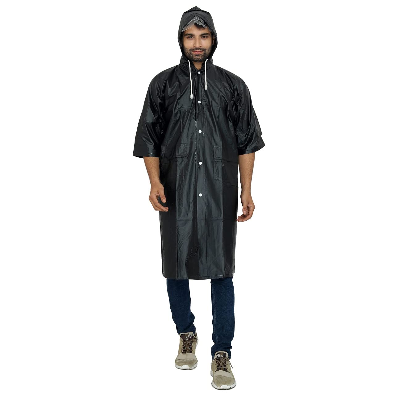 PVC Material Longcoat With Adjustable Hood – Metamersh